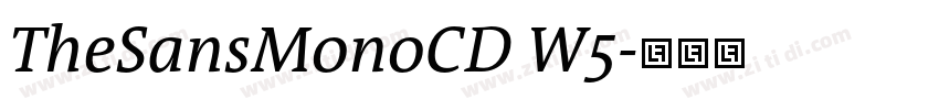TheSansMonoCD W5字体转换